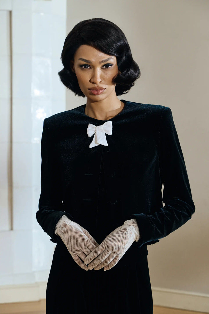 Pionella, jacket made of black velvet