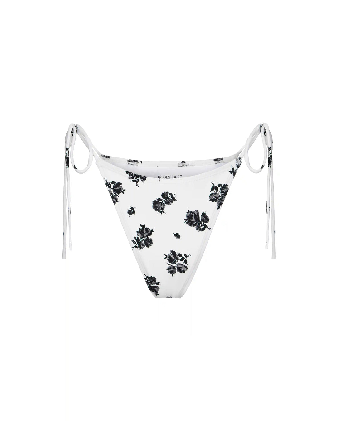 Gill, set of two-piece swimsuit and pareo made of biflex in ivory with floral print