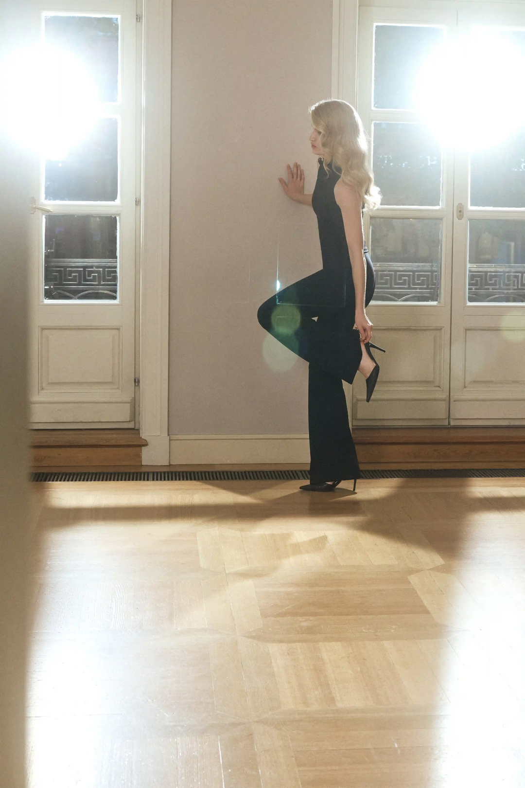 Julia, black biflex pants