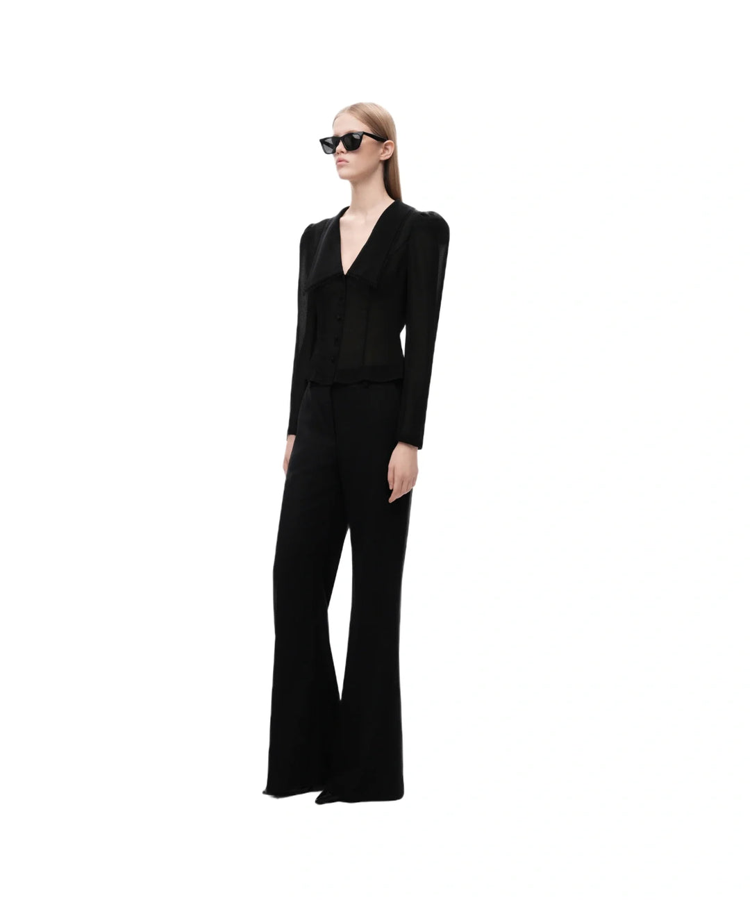 Audriana, black chiffon jacket
