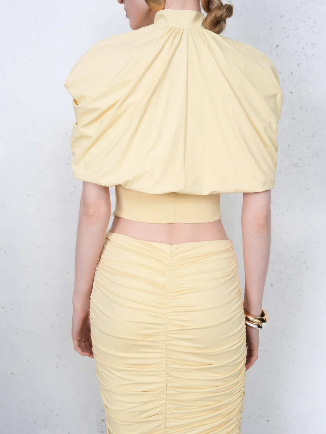Hazel, cover-up in yellow biflex