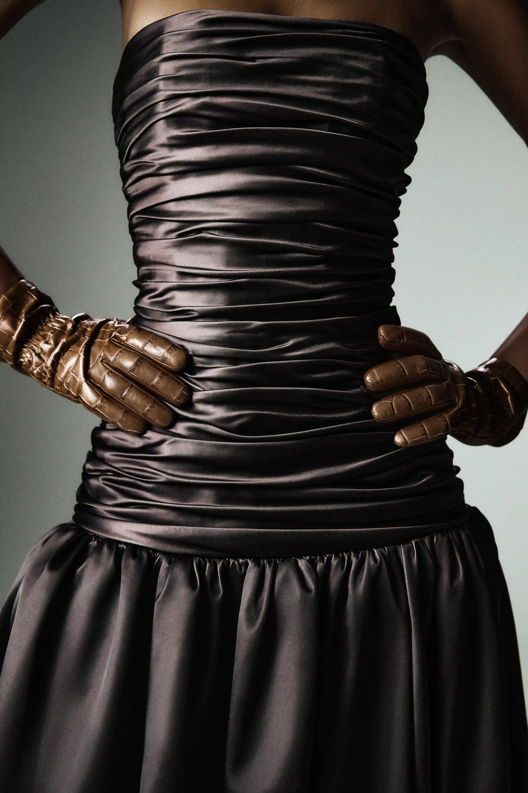 Taylor midi, midi dress made of chocolate satin