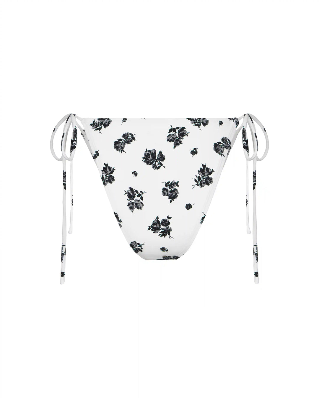 Gill, set of two-piece swimsuit and pareo made of biflex in ivory with floral print