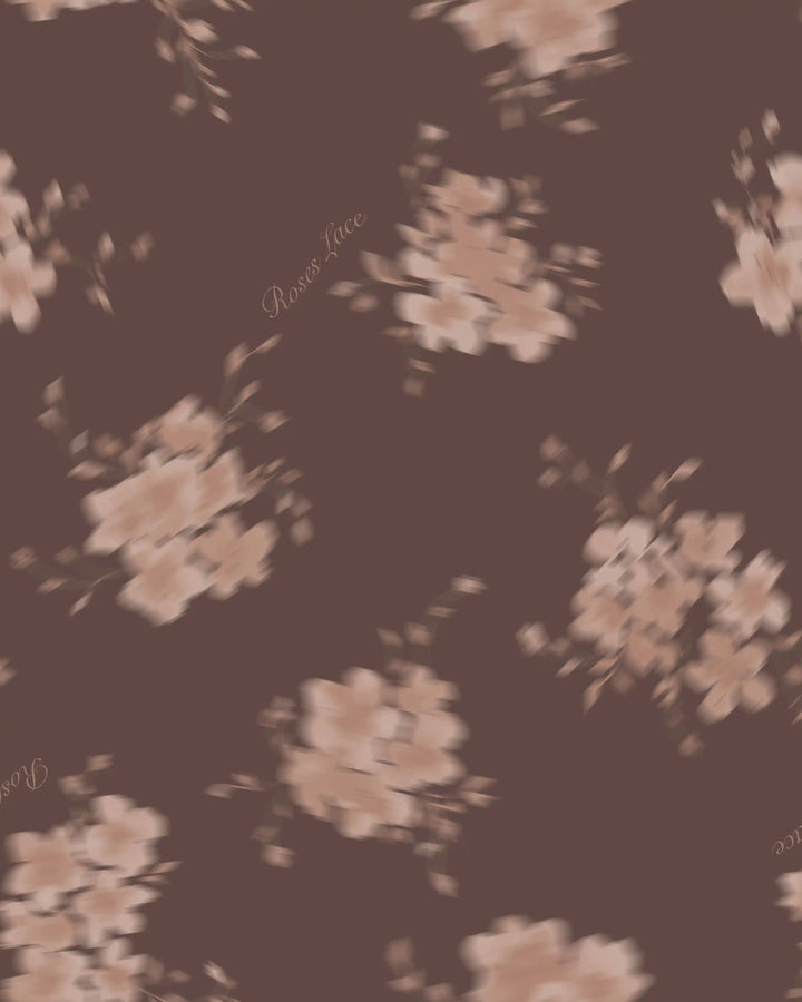 Madiya maxi, chocolate biflex maxi dress with beige flowers
