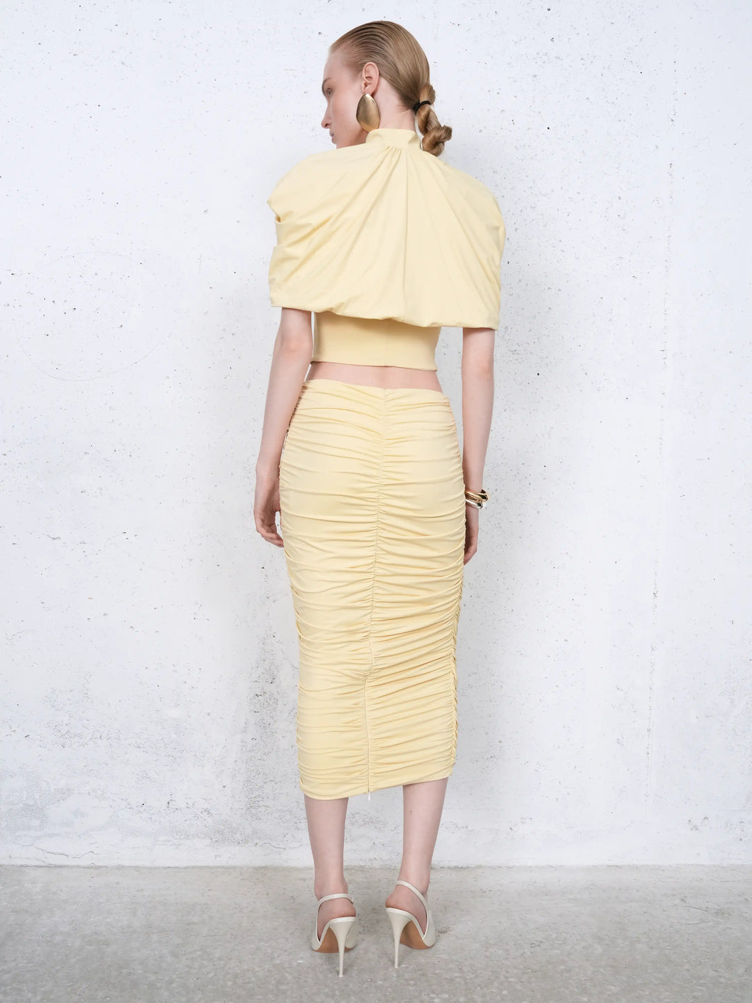 Hazel, cover-up in yellow biflex