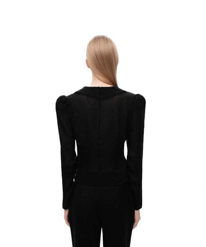 Audriana, black chiffon jacket