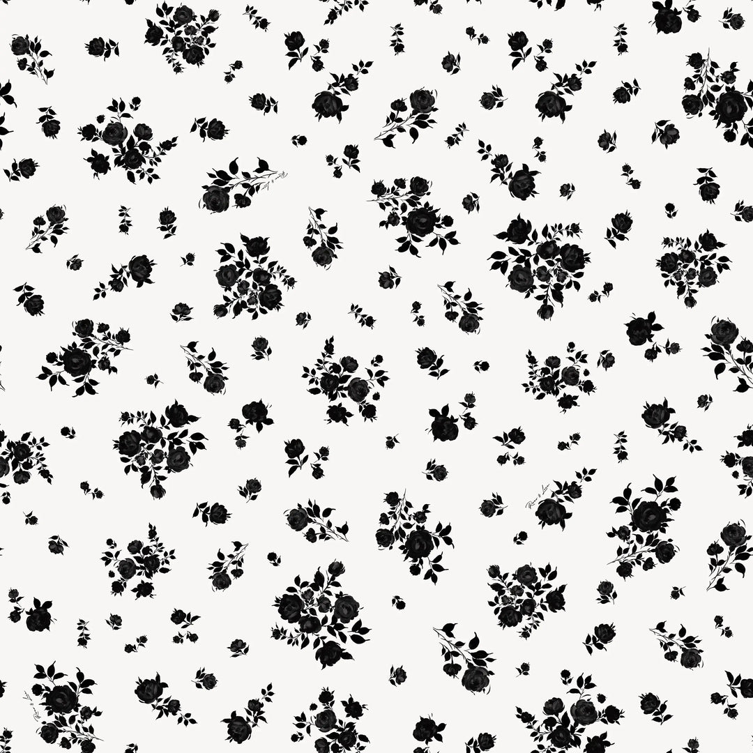 Muza, crop top made of ivory chiffon with floral print