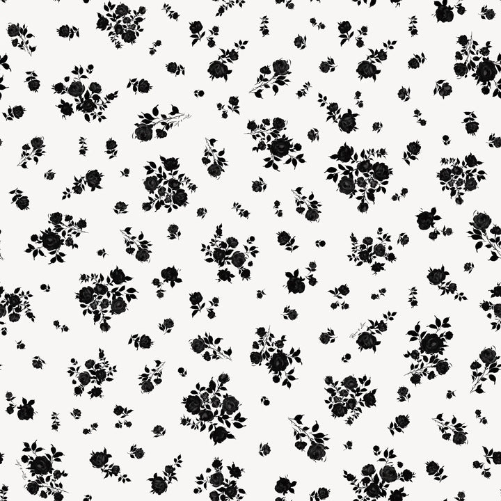 Muza, crop top made of ivory chiffon with floral print