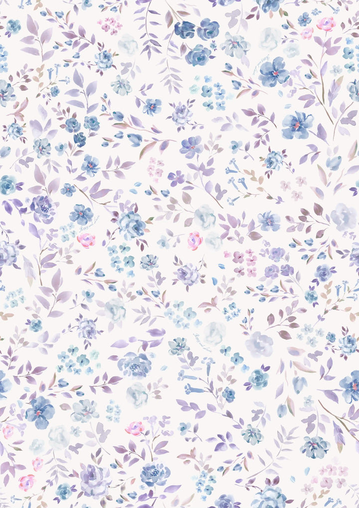 Rosie midi, milky chiffon midi dress with a floral print