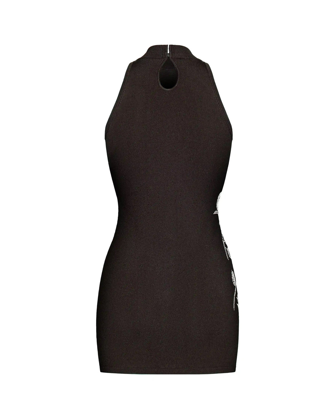 Viva mini, mini dress made of chocolate cotton with rhinestones