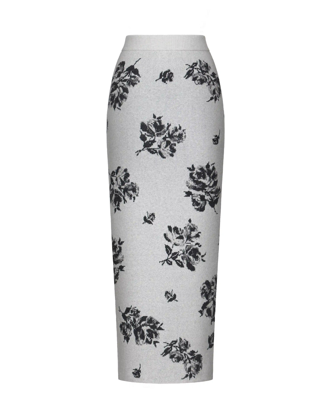 Charlize-Dorothy, knitted set made of gray cotton with floral print