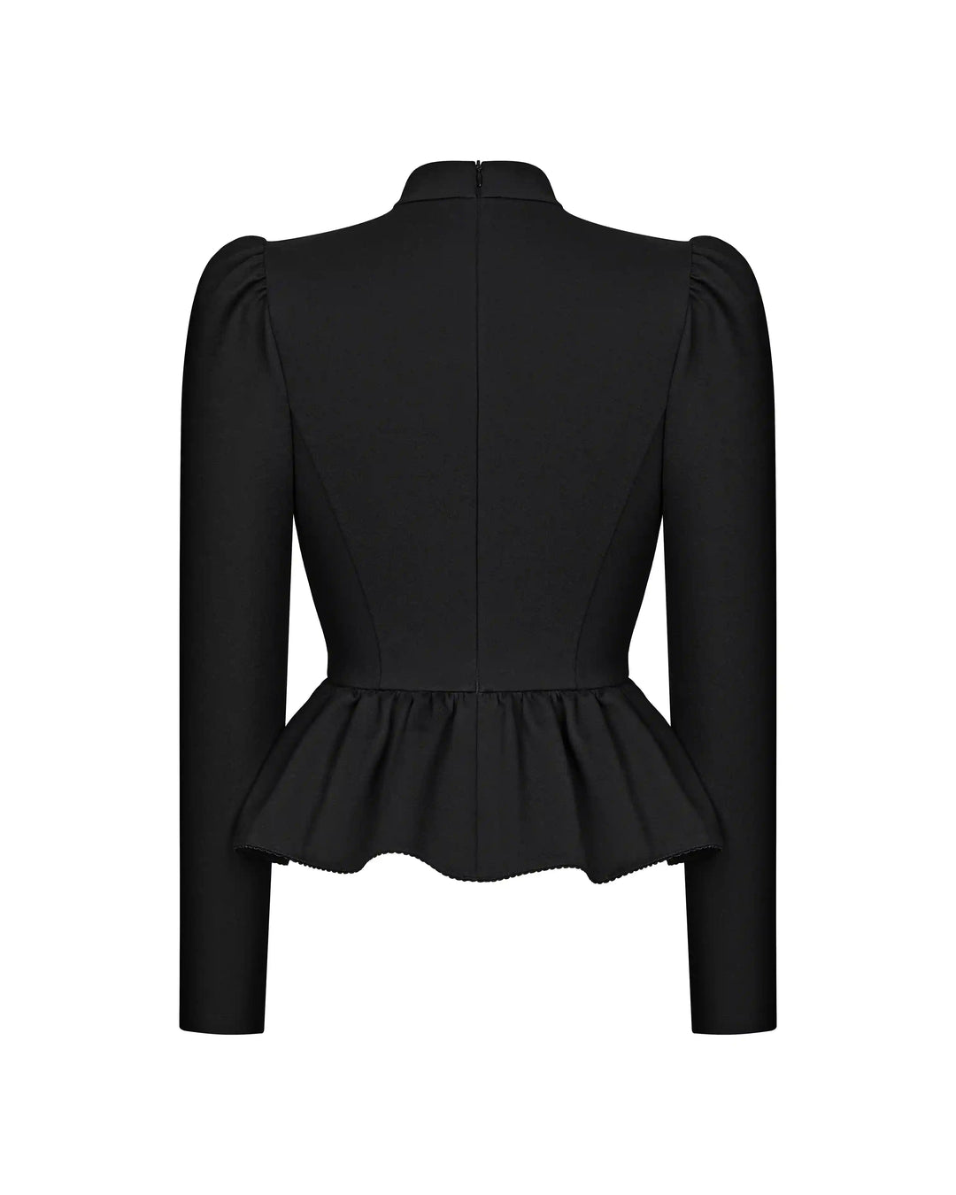 Lyra, top with long sleeves and a choker made of black jersey