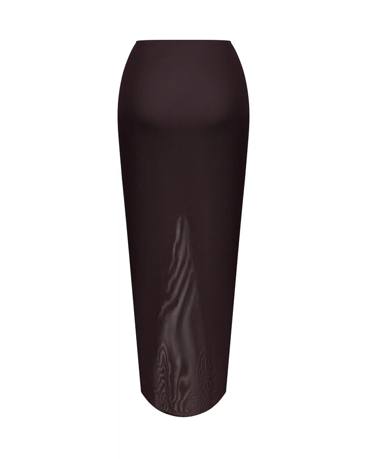 Amalia, midi skirt made of chocolate mesh