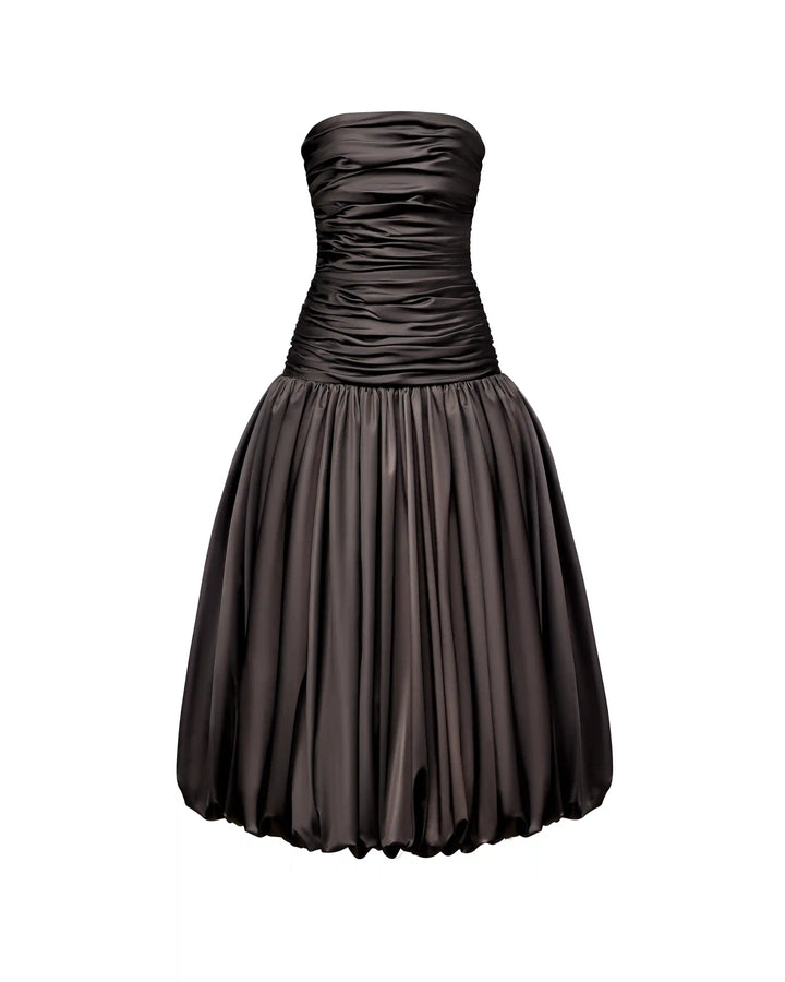 Taylor midi, midi dress made of chocolate satin