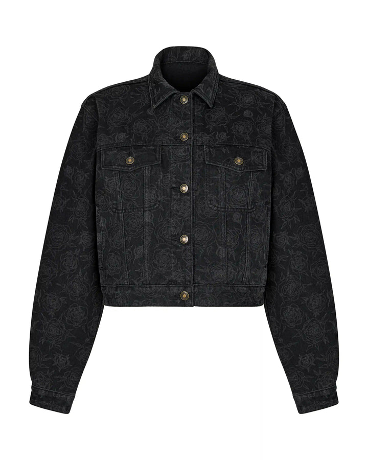 Zia-Alice, jeans set made of cotton with floral print