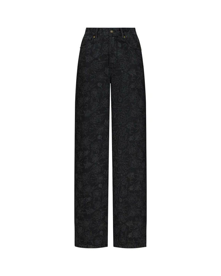 Zia-Alice, jeans set made of cotton with floral print