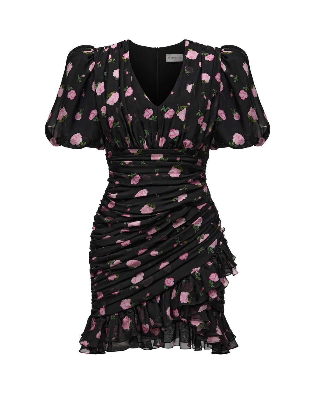 josephine mini dress Josephine Floral Faux Leather Mini Dress - Blue