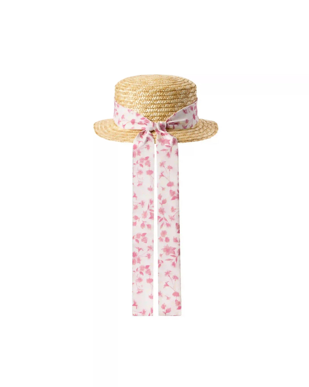 Luana, ribbon made of ivory chiffon with small light blue flowers