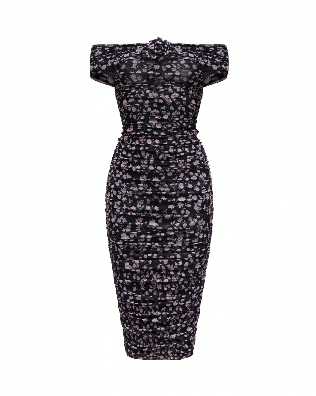 black mesh rose dress Finale Rose Mesh Maxi Dress - Black