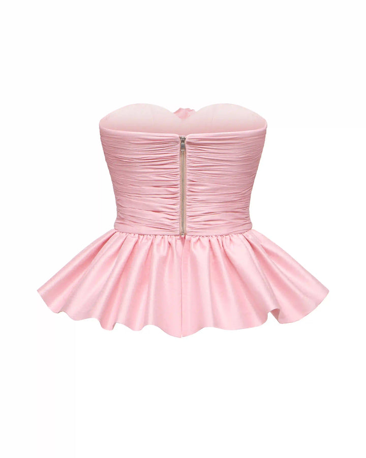 Rosalie, corset top made of pink taffeta