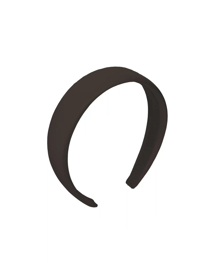Noelia, headband made of chocolate satin