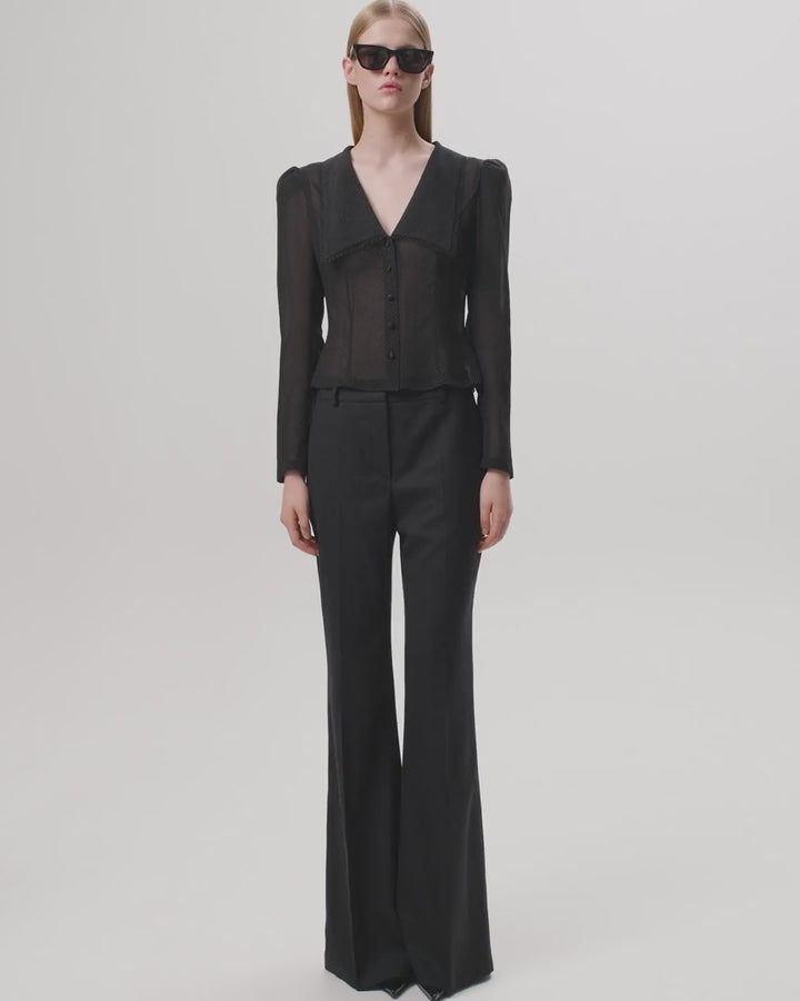 Audriana, black chiffon jacket